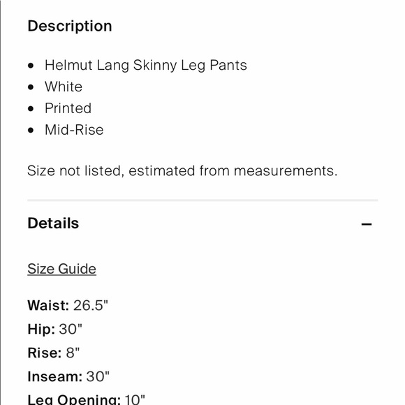 💋HELMUT LANG SKINNY - Picture 6 of 7